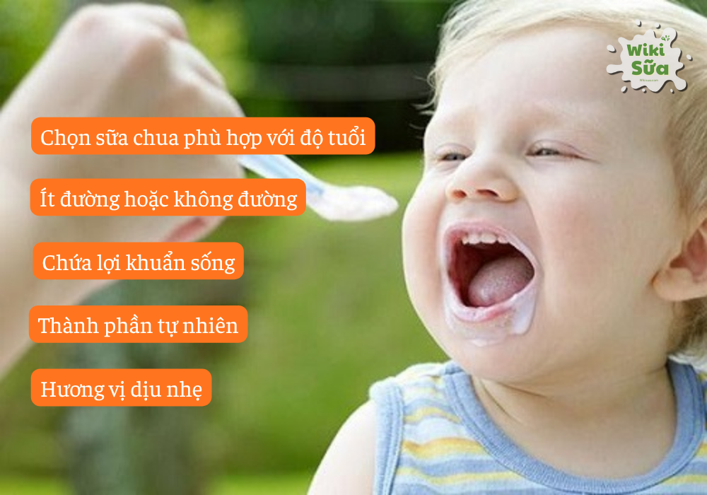 tiêu chí chọn sữa chua phù hợp dành cho bé dưới 1 tuổi 