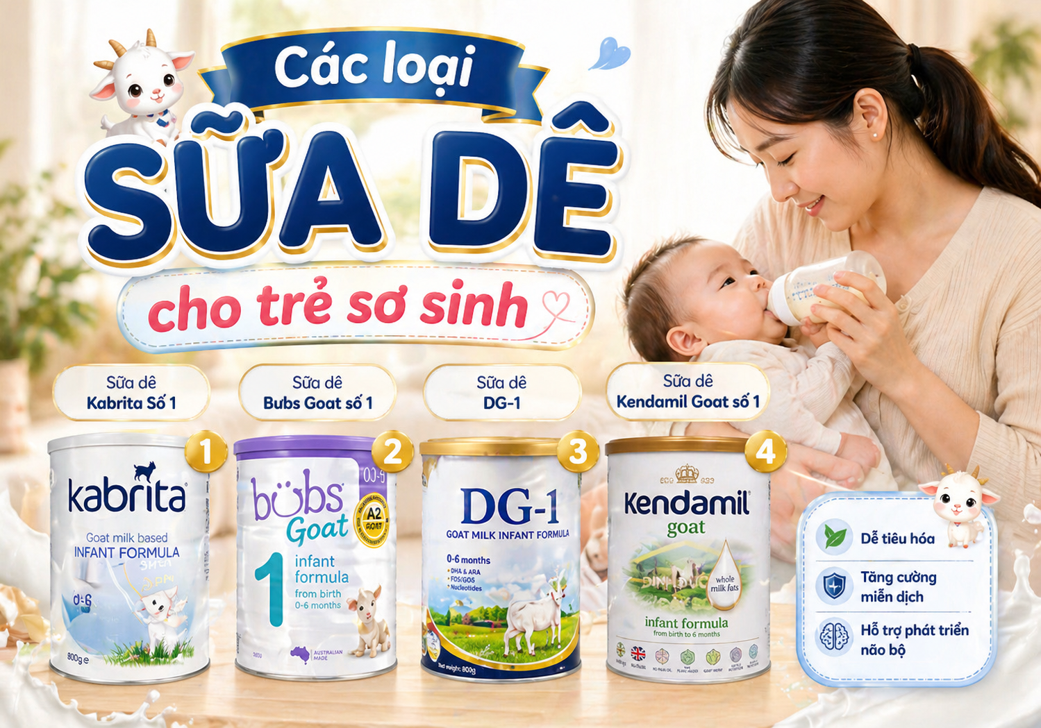 Sữa dê cho trẻ sơ sinh