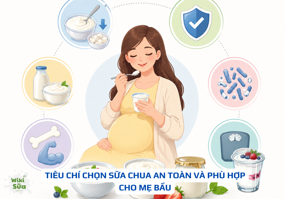 Tiêu chí chọn sữa chua an toàn và phù hợp cho mẹ bầu 
