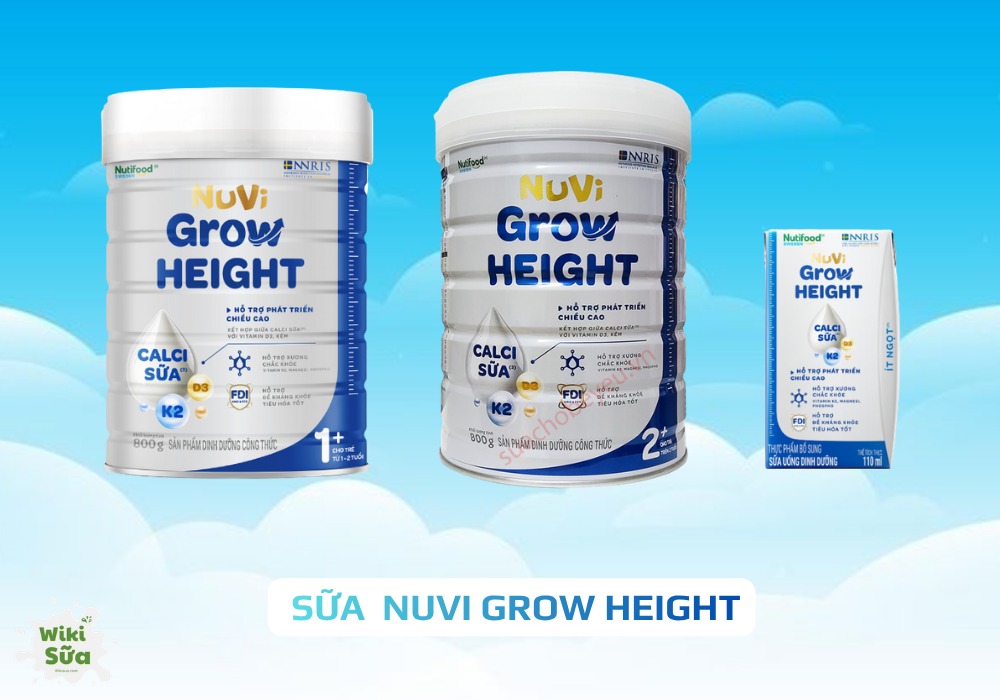 Sữa Nuvi Grow Height giúp tăng chiều cao cho bé hiệu quả 