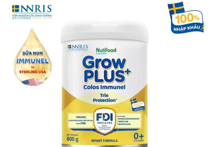 Sữa bột Nutifood GrowPLUS+ Sữa Non Immunel 0-12 tháng Lon 800g