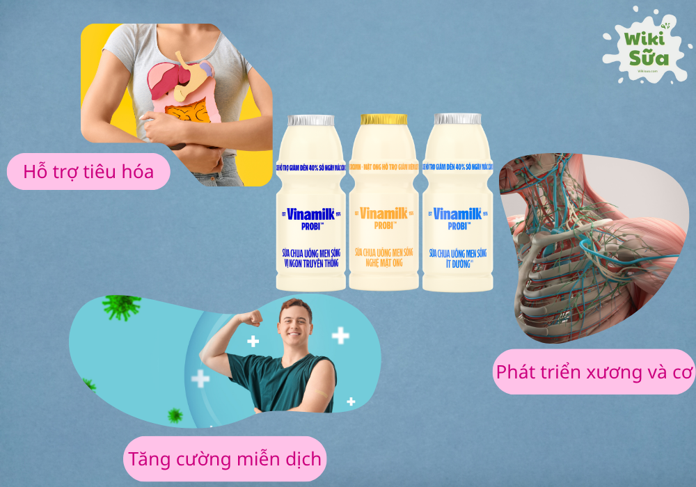 Lợi ích nổi bật của sữa chua uống Vinamilk Probi