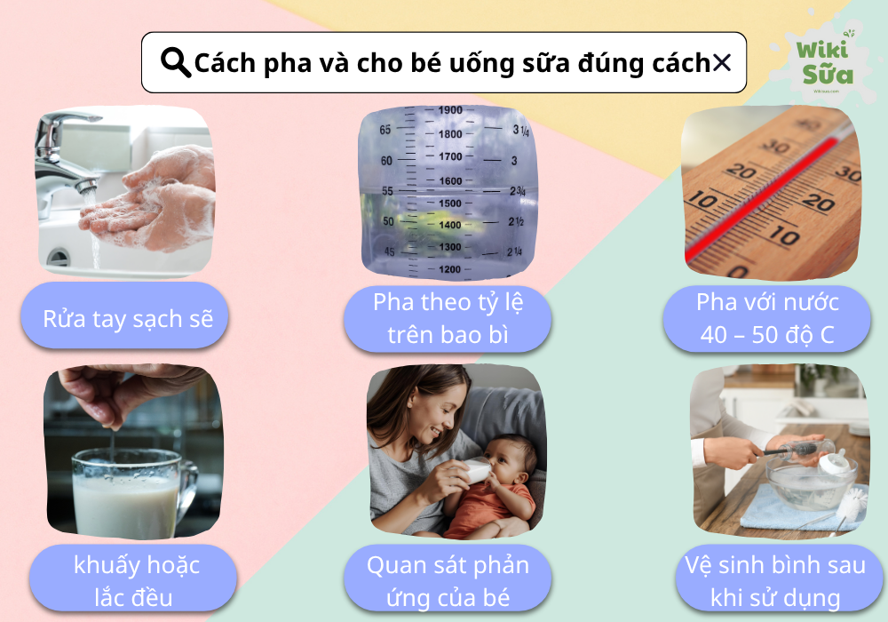 Cách pha và cho bé uống sữa Dielac Alpha Gold đúng cách