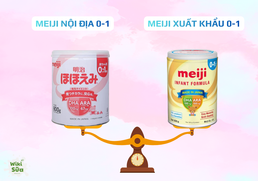Sữa meiji nội địa và xuất khẩu