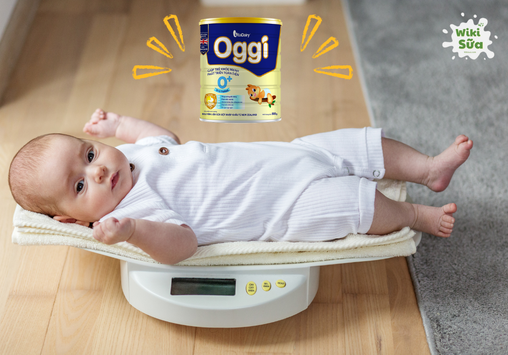 Sữa Oggi 0+ được đánh giá tốt trong việc tăng cân của trẻ sơ sinh