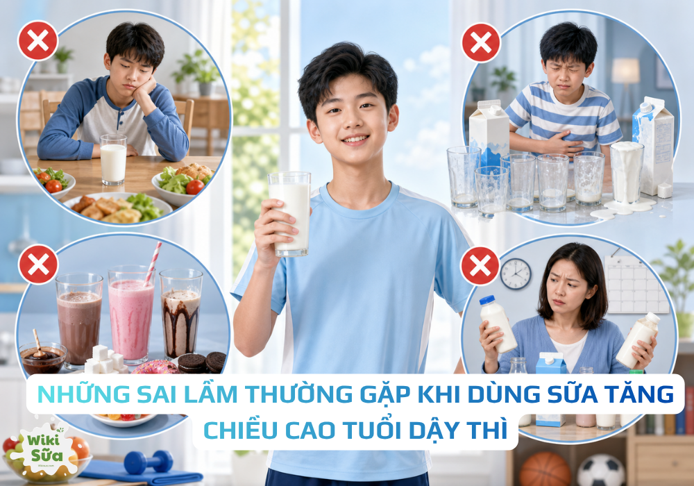 Những sai lầm thường gặp khi dùng sữa tăng chiều cao tuổi dậy thì