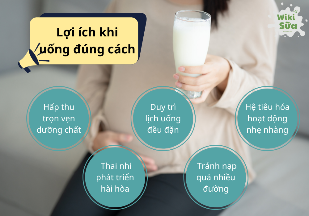 Lợi ích khi uống sữa bầu đúng cách