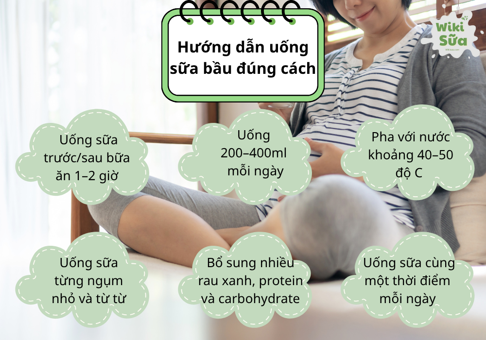 Hướng dẫn uống sữa bầu đúng cách