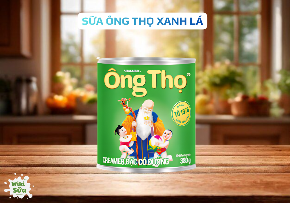 Sữa Ông Thọ xanh lá – hương vị nhẹ nhàng, ít ngọt, phù hợp cho người muốn cân bằng vị khi pha chế hoặc thưởng thức mỗi ngày.
