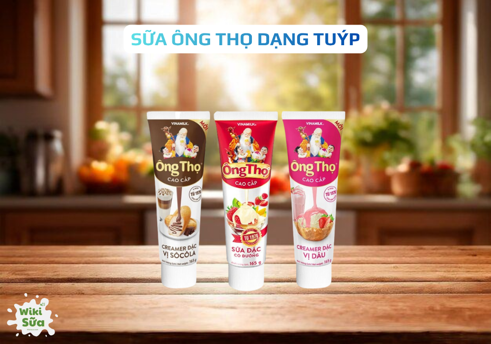 Sữa Ông Thọ dạng tuýp – nhỏ gọn, tiện lợi, đa dạng hương vị, dễ mang theo và sử dụng mọi lúc mọi nơi.