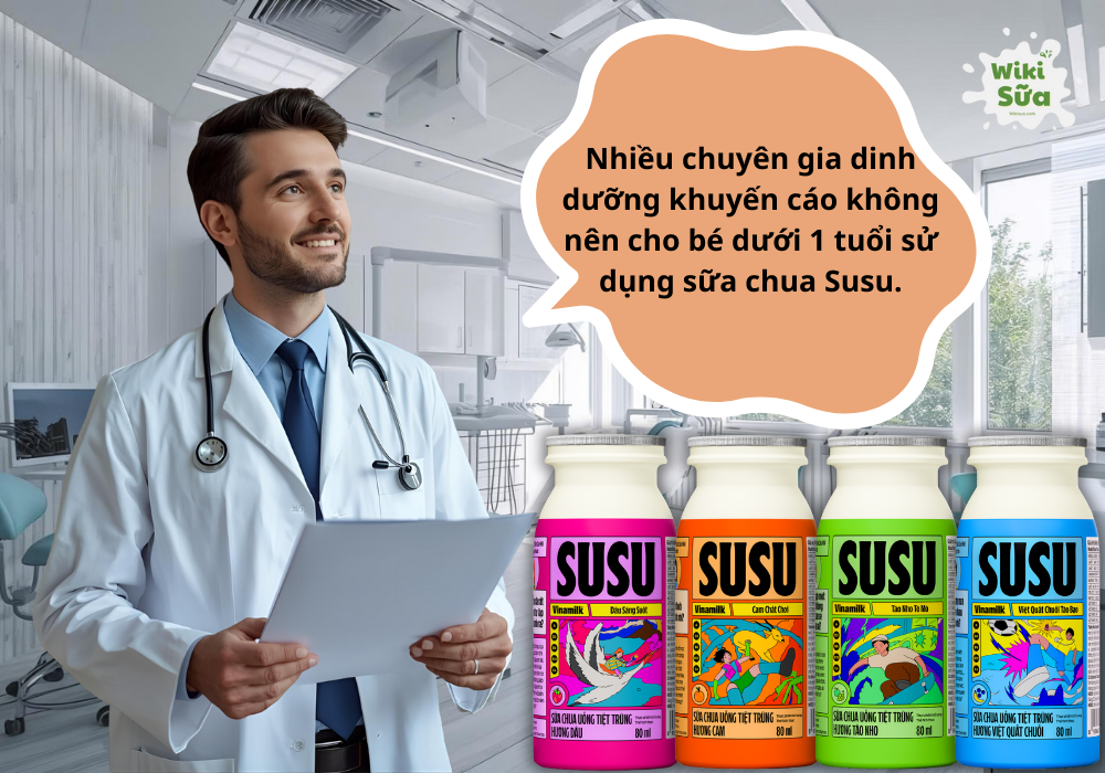 Tìm hiểu có nên sử dụng sữa chua Susu cho bé dưới 1 tuổi không 