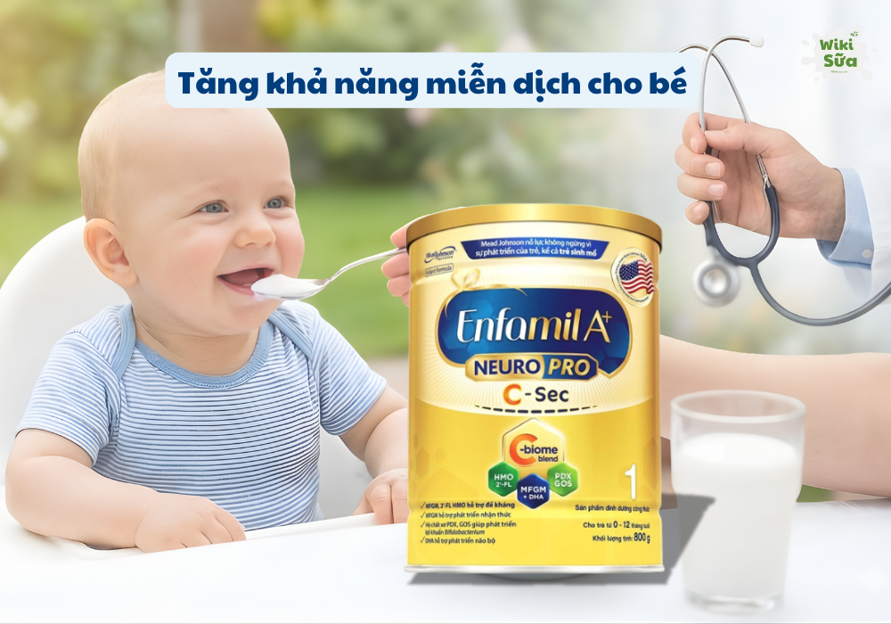 Sữa Enfamil giúp tăng miễn dịch cho bé 