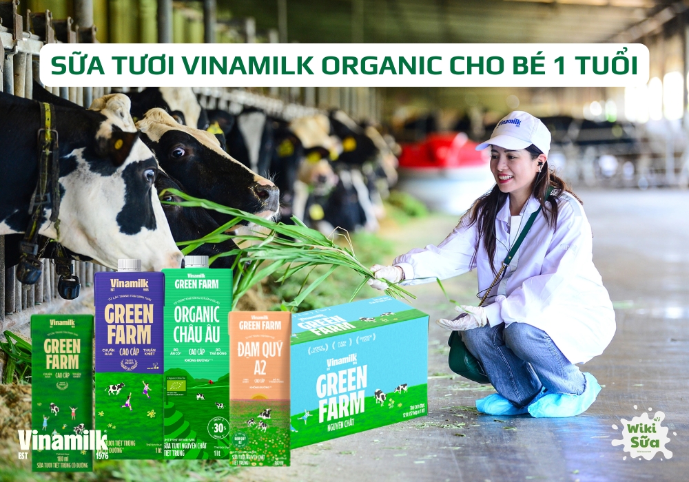 sữa tươi Vinamilk Organic cho bé 1 tuổi