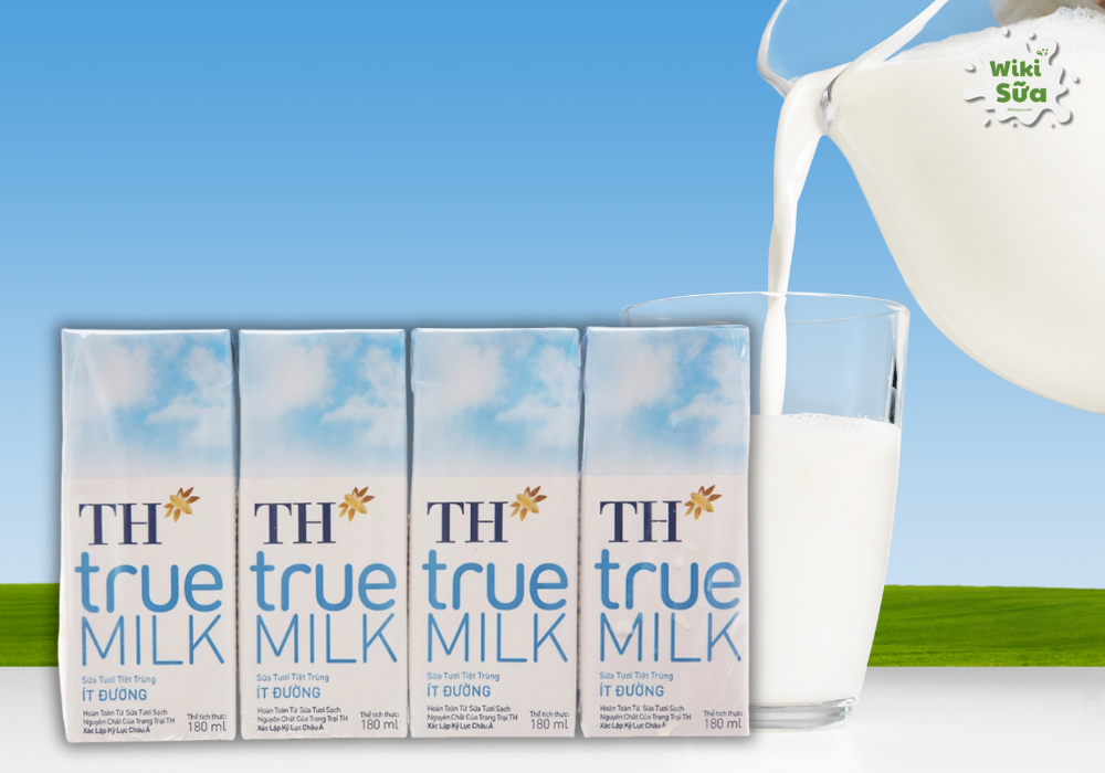 Sữa tươi TH True Milk ít đường 