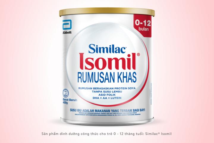 Sữa Similac® Isomil 400g cho trẻ từ 0–12 tháng tuổi.