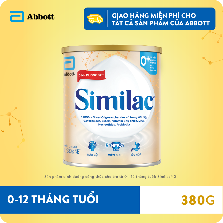 Sữa Similac® 0+ 380g cho trẻ từ 0 đến 12 tháng tuổi