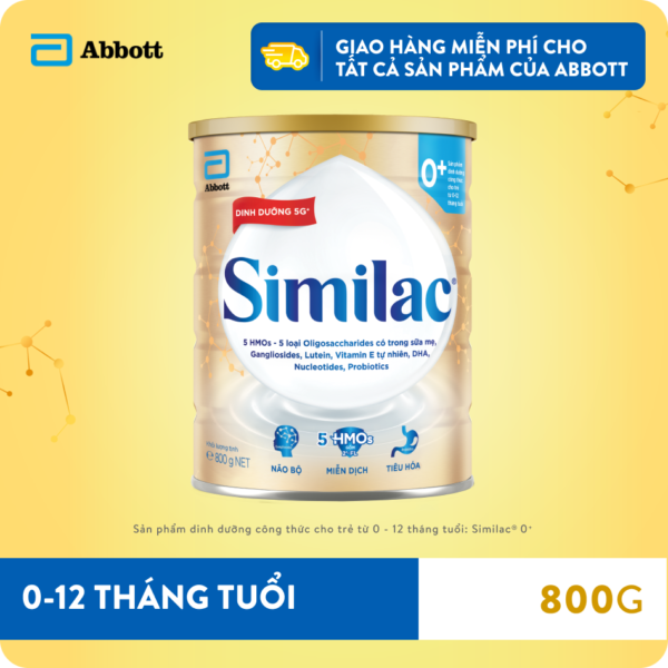 Sữa Similac® 0+ 800g cho trẻ từ 0–12 tháng tuổi
