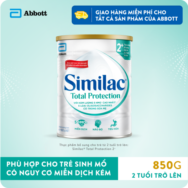 Sữa bột Similac Total Protection 2+ 850g dành cho trẻ sinh mổ
