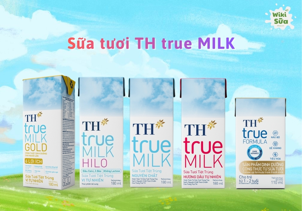 Sữa tươi TH true MILK bổ sung DHA, canxi và vitamin D, giúp bé phát triển trí não, xương chắc khỏe và tăng cân đều
