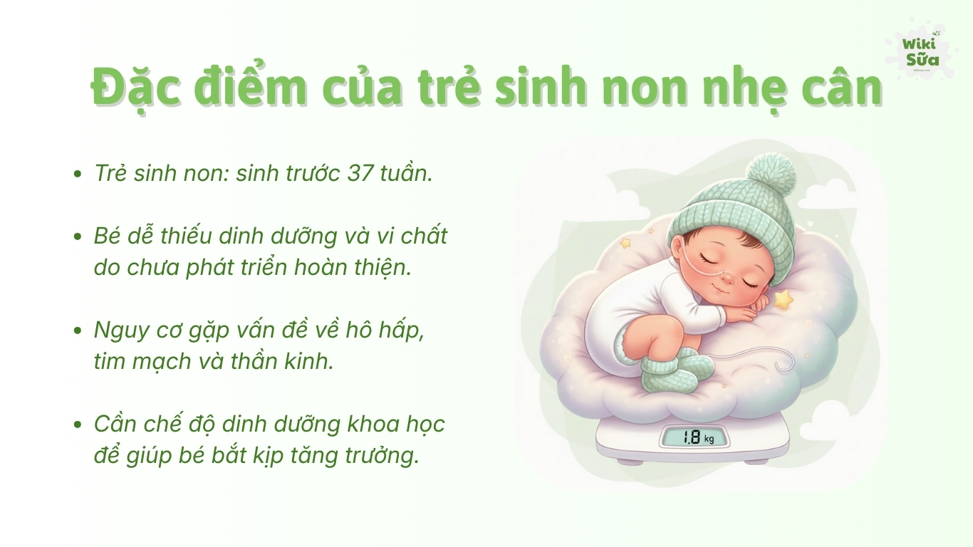 Đặc điểm của trẻ sinh non nhẹ cân
