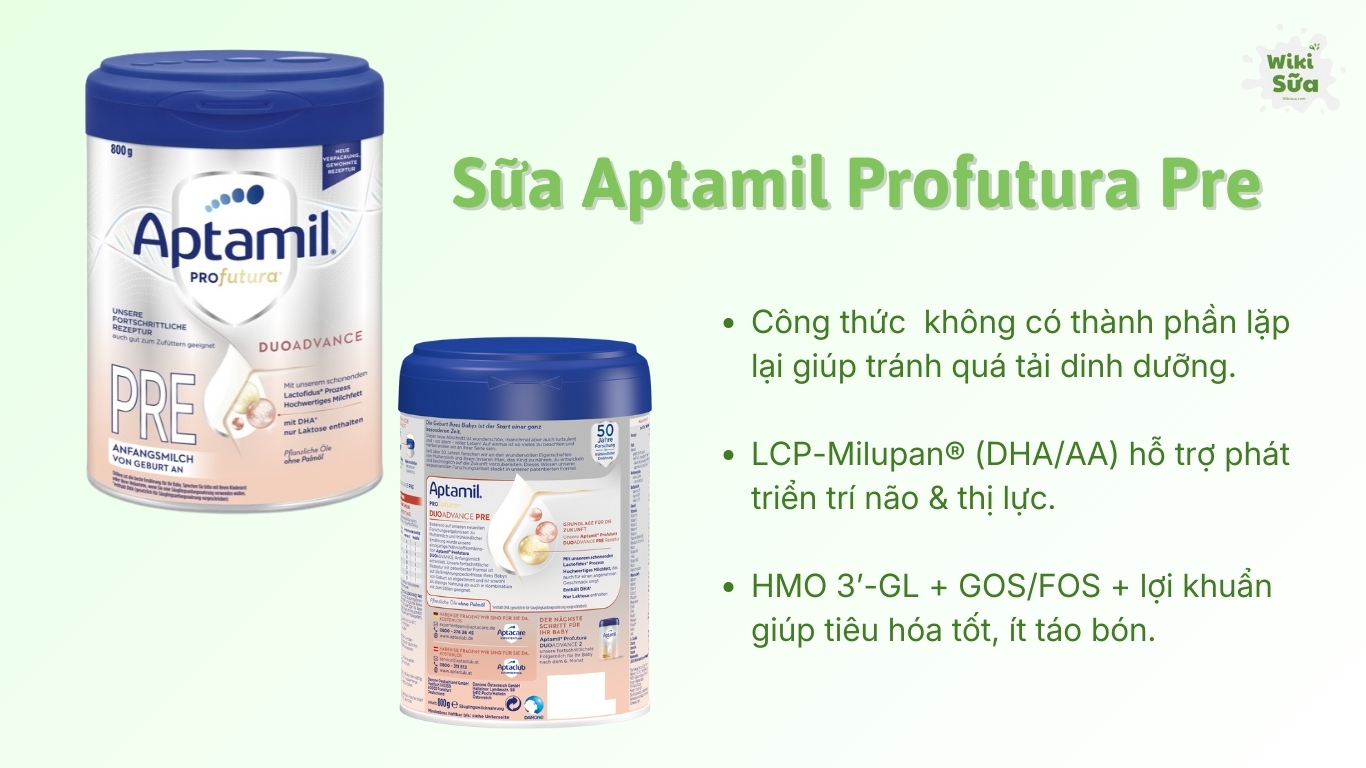 Sữa Aptamil cho trẻ sinh non thiếu tháng - Sữa Aptamil Profutura Pre