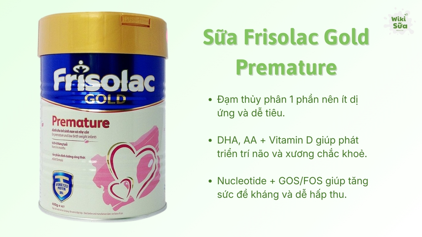 Sữa Frisolac Gold Premature cho bé sinh non
