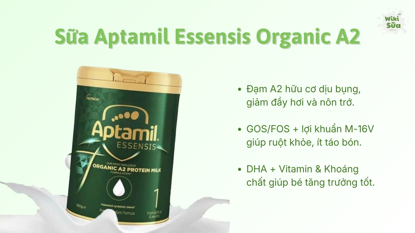 Sữa hữu cơ Aptamil Essensis Úc số 1 (0–6 tháng)