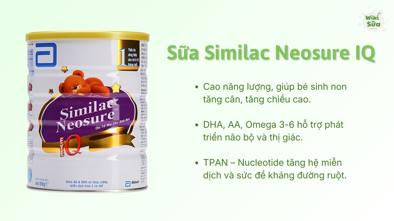 Sữa Similac Neosure IQ cho trẻ sinh non
