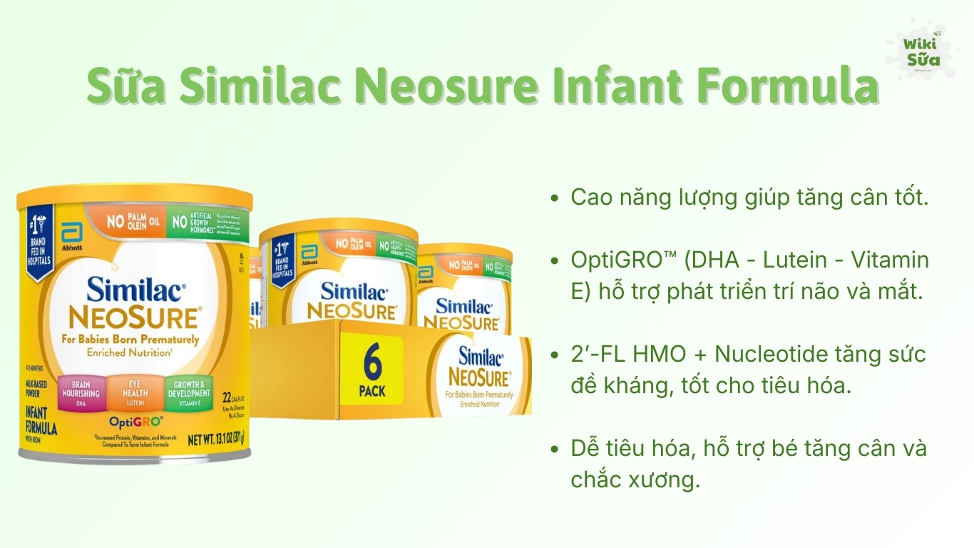 Sữa bột Similac Neosure Infant Formula cho trẻ sinh non nhẹ cân