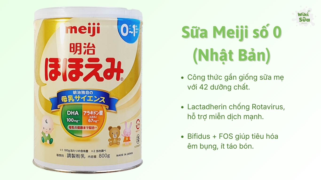 Sữa dành cho trẻ sinh non Meiji số 0