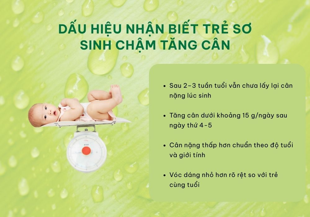 Dấu hiệu nhận biết trẻ sơ sinh chậm tăng cân
