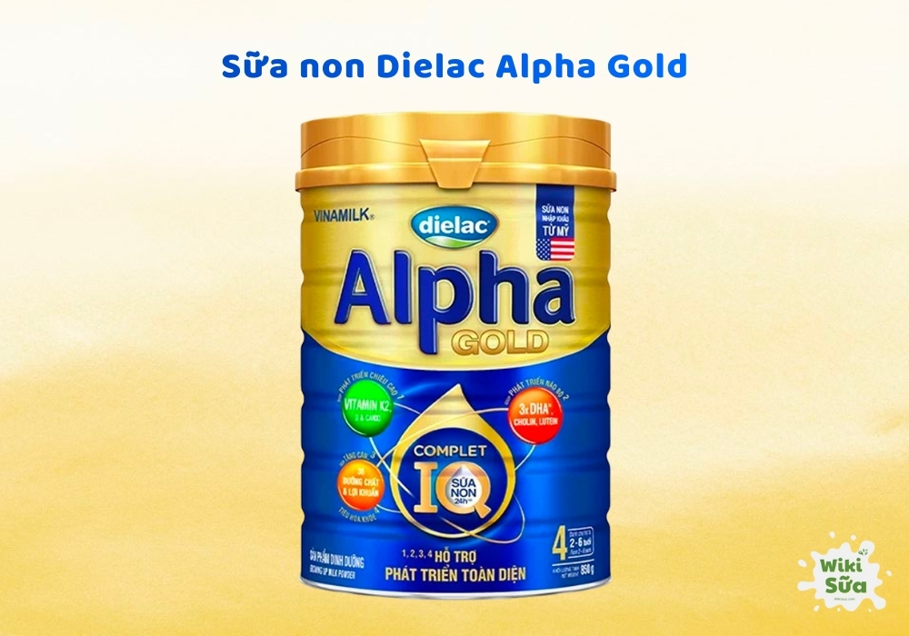 Sữa non Vinamilk Dielac Alpha Gold giúp tăng cường sức đề kháng và phát triển trí não cho trẻ từ 0 đến trên 2 tuổi