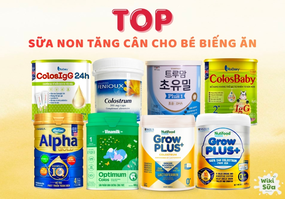 TOP 8 sữa non tăng cân cho bé biếng ăn hiệu quả tốt hiện nay