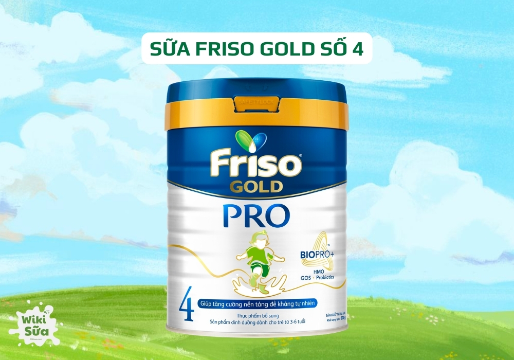 Sữa Friso Gold 4 phù hợp cho trẻ từ 2-6 tuổi với nguồn sữa mát chất lượng nhập khẩu 100% từ Hà Lan, đạm sữa nhỏ, mềm, tự nhiên, giúp bé dễ tiêu hóa.