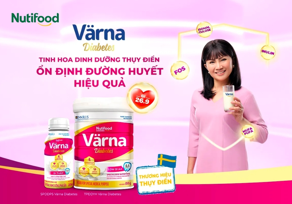 Sữa Nutifood Varna Diabetes là giải pháp dinh dưỡng an toàn cho người tiểu đường