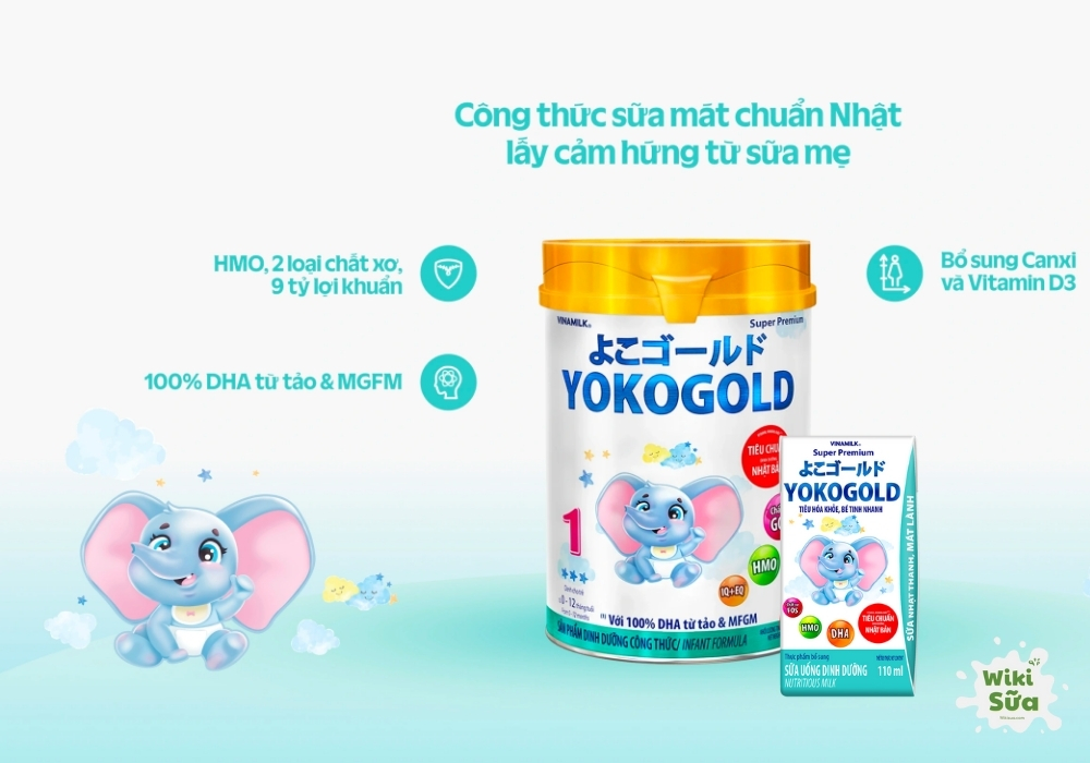 Sữa YokoGold đặc biệt phù hợp với các bé có hệ tiêu hóa nhạy cảm, hay táo bón, cần tăng cân và phát triển trí não.