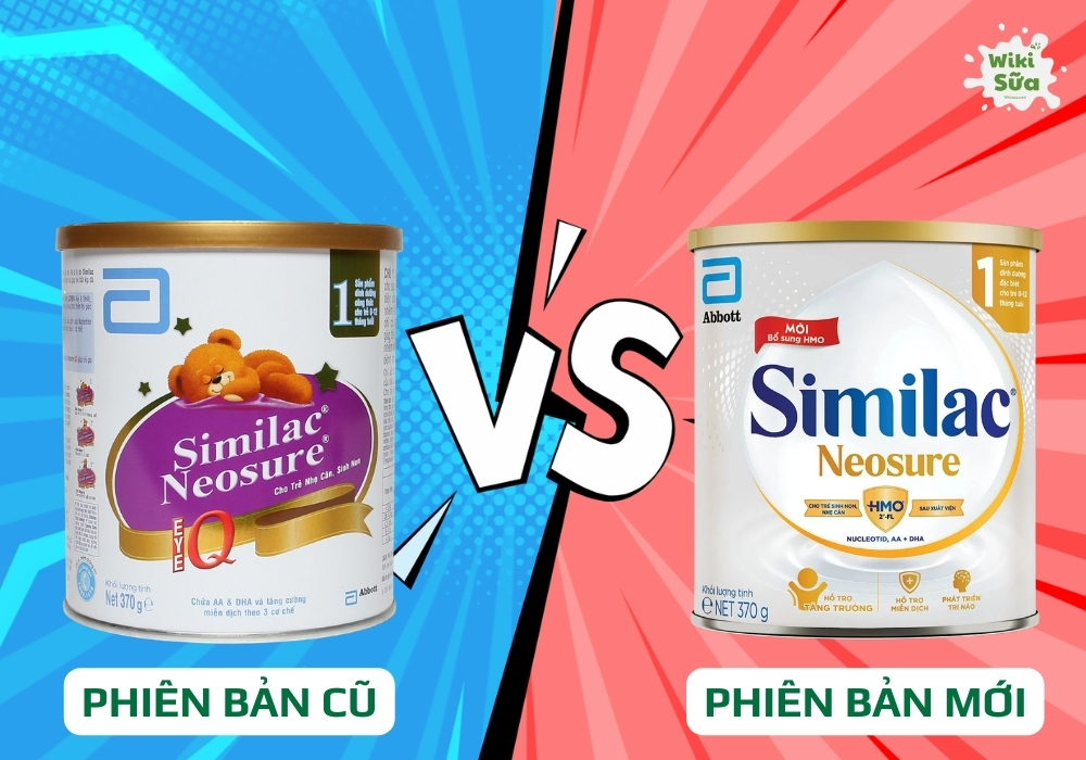 So sánh Similac Neosure phiên bản cũ và mới