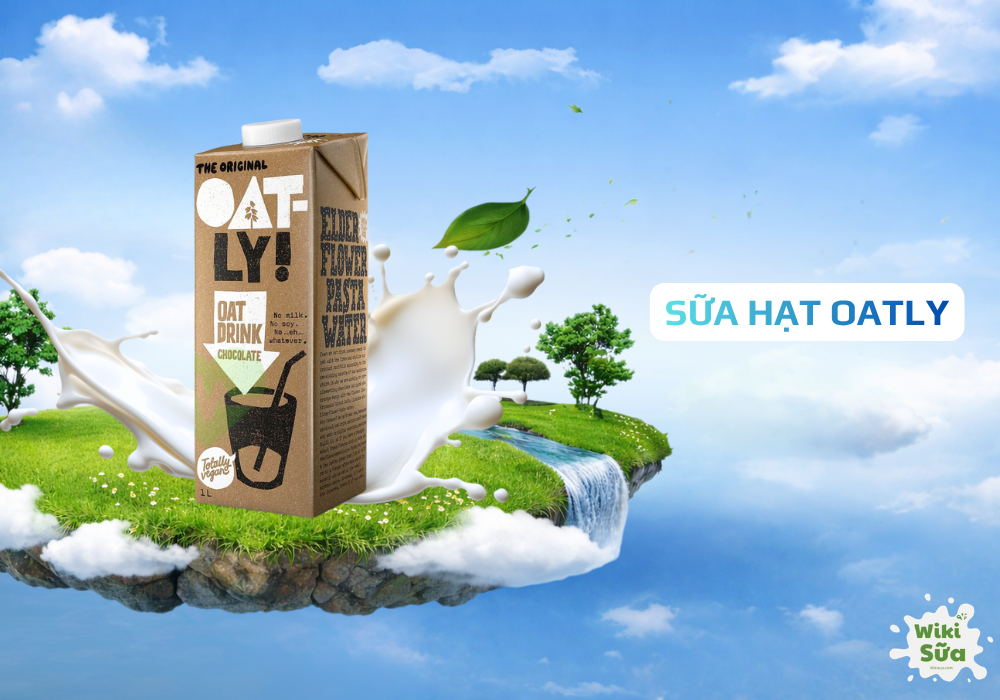Sữa hạt Oatly – giàu chất xơ, hỗ trợ tiêu hóa và phù hợp mẹ sau sinh mổ dễ đầy bụng.