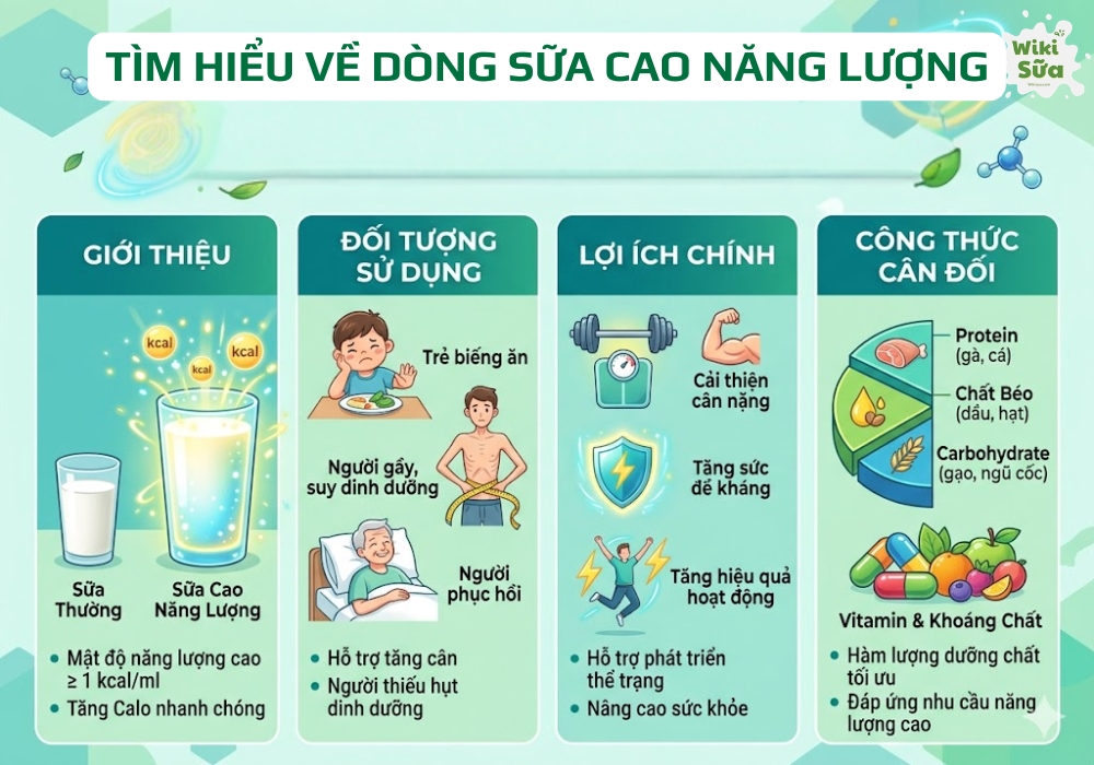 tìm hiểu về sưa cao năng lượng
