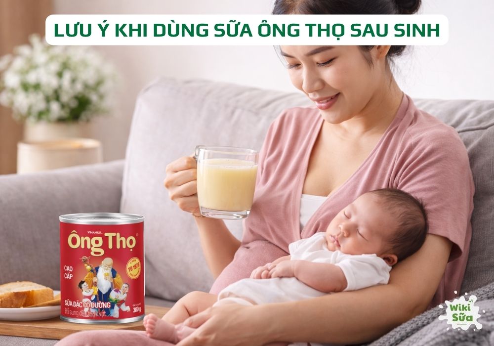 lưu ý khi dùng sữa ông thọ sau sinh