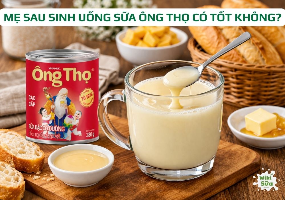 mẹ sau sinh uống sữa ông thọ có tốt không