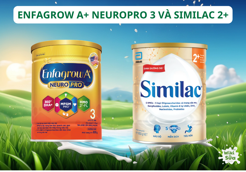sữa Enfagrow A+ NeuroPro 3 và Similac 2+ cho trẻ từ 2+