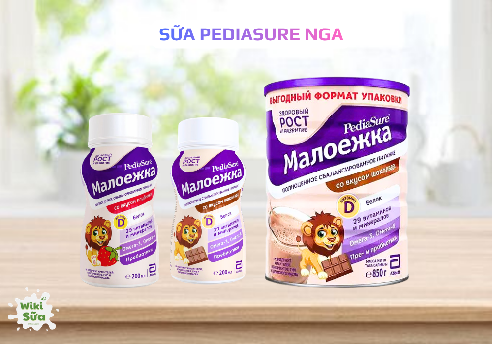 Sữa Pediasure Nga – Công thức hỗ trợ tiêu hóa nhẹ nhàng, phù hợp với trẻ có hệ tiêu hóa nhạy cảm.