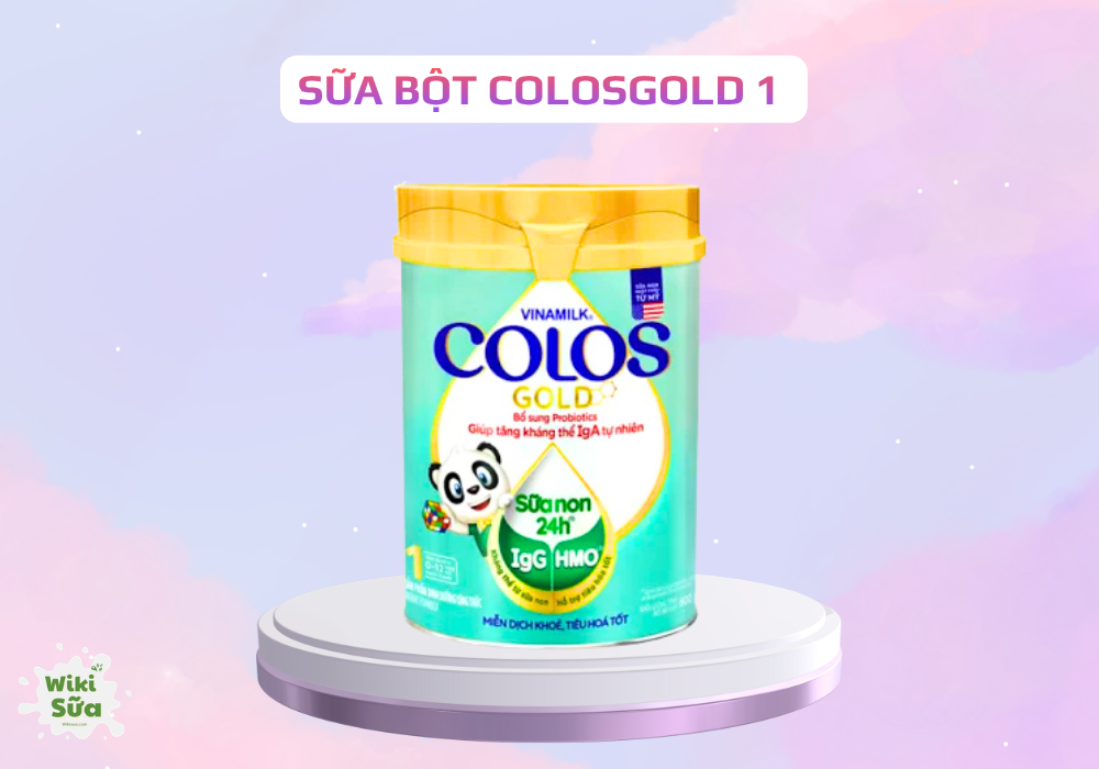 Sữa bột ColosGold 1 – nổi bật với sữa non 24h giúp tăng cường miễn dịch cho bé sơ sinh.