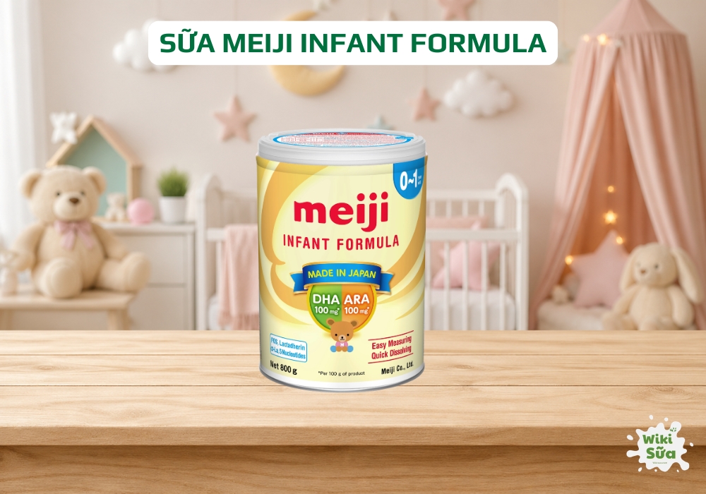 sữa không táo bón cho trẻ sơ sinh Meiji Infant Formula