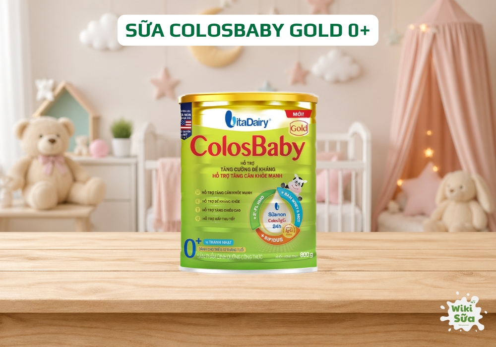 Sữa chống táo bón cho trẻ sơ sinh Colosbaby Gold 0+