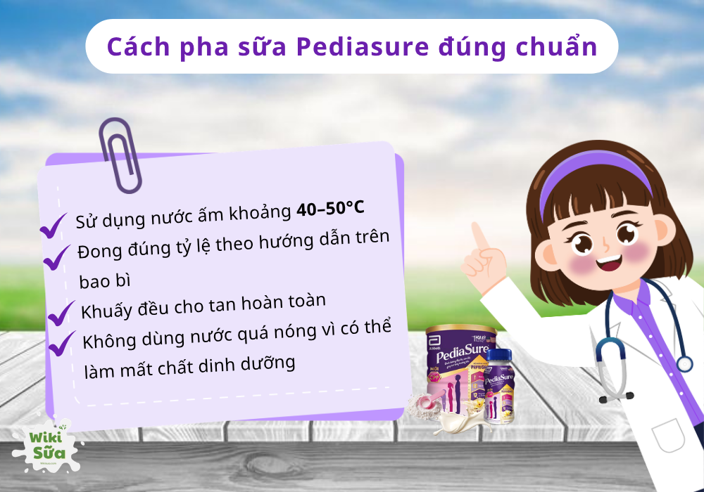 cách pha sữa ensure đúng chuẩn