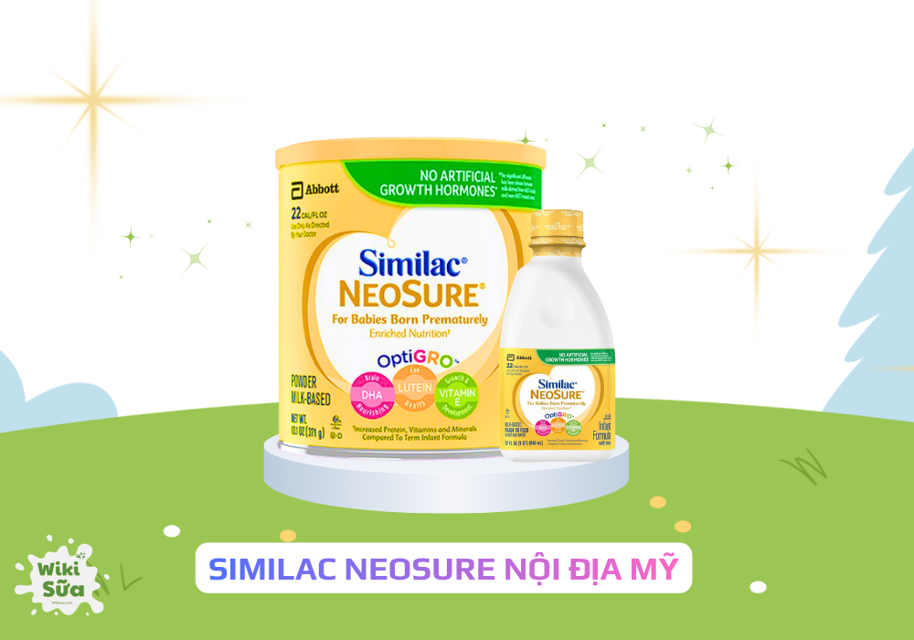Sữa Similac Neosure nội địa Mỹ với hàm lượng đạm và vi chất cao giúp cải thiện cân nặng và thể trạng rõ rệt. 