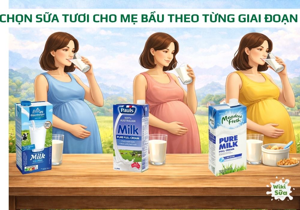 Chọn sữa tươi phù hợp cho mẹ bầu để tối ưu dinh dưỡng