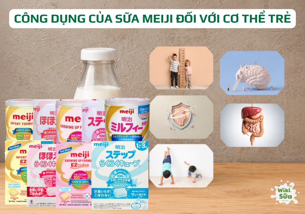 công dụng của sữa meiji đối với trẻ
